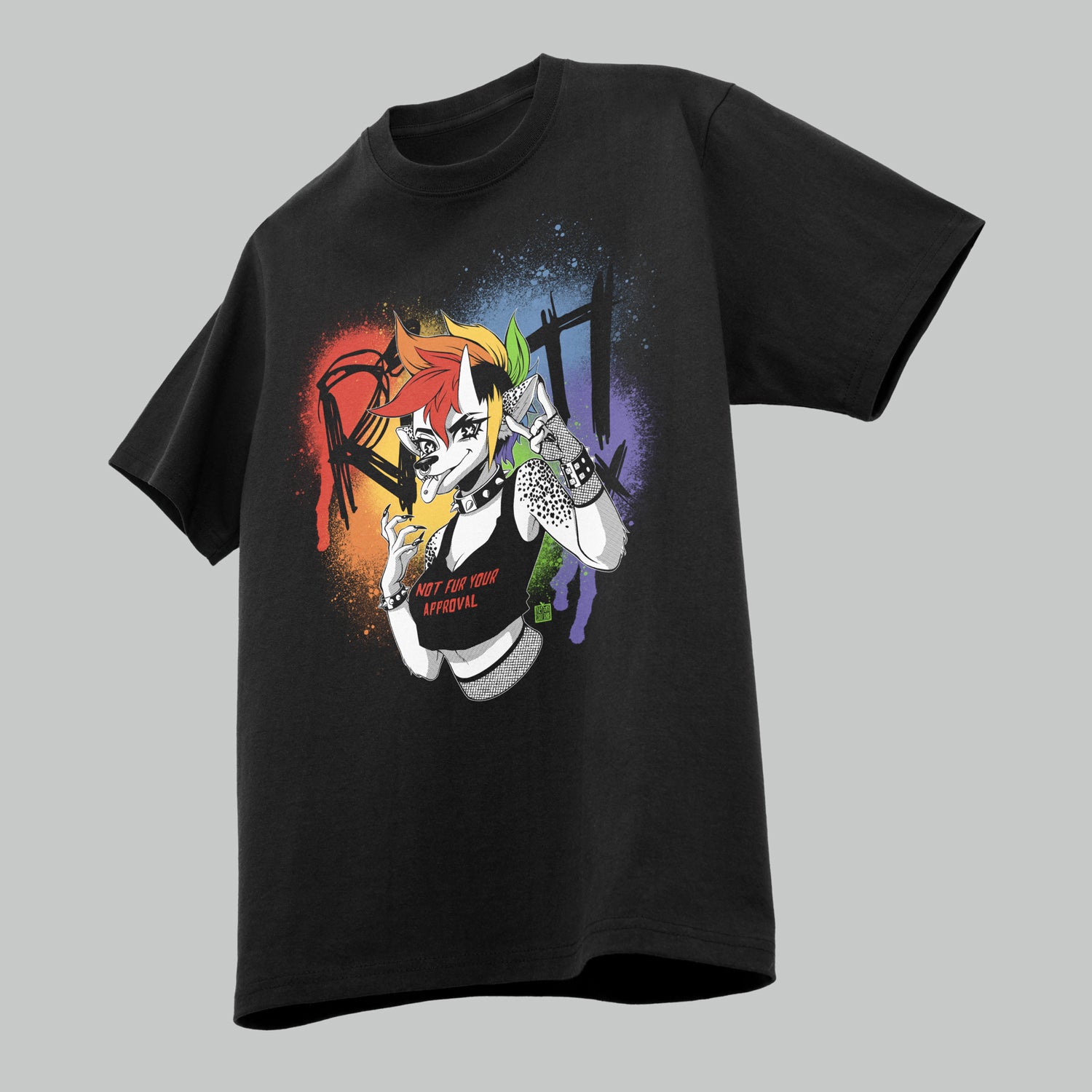 Riot Rainbow Hyena T-Shirt – Square Apple Studios